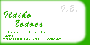 ildiko bodocs business card