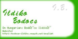 ildiko bodocs business card